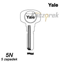 Mieszkaniowy 050 - klucz surowy mosiężny - Yale 5N na 5 zapadek